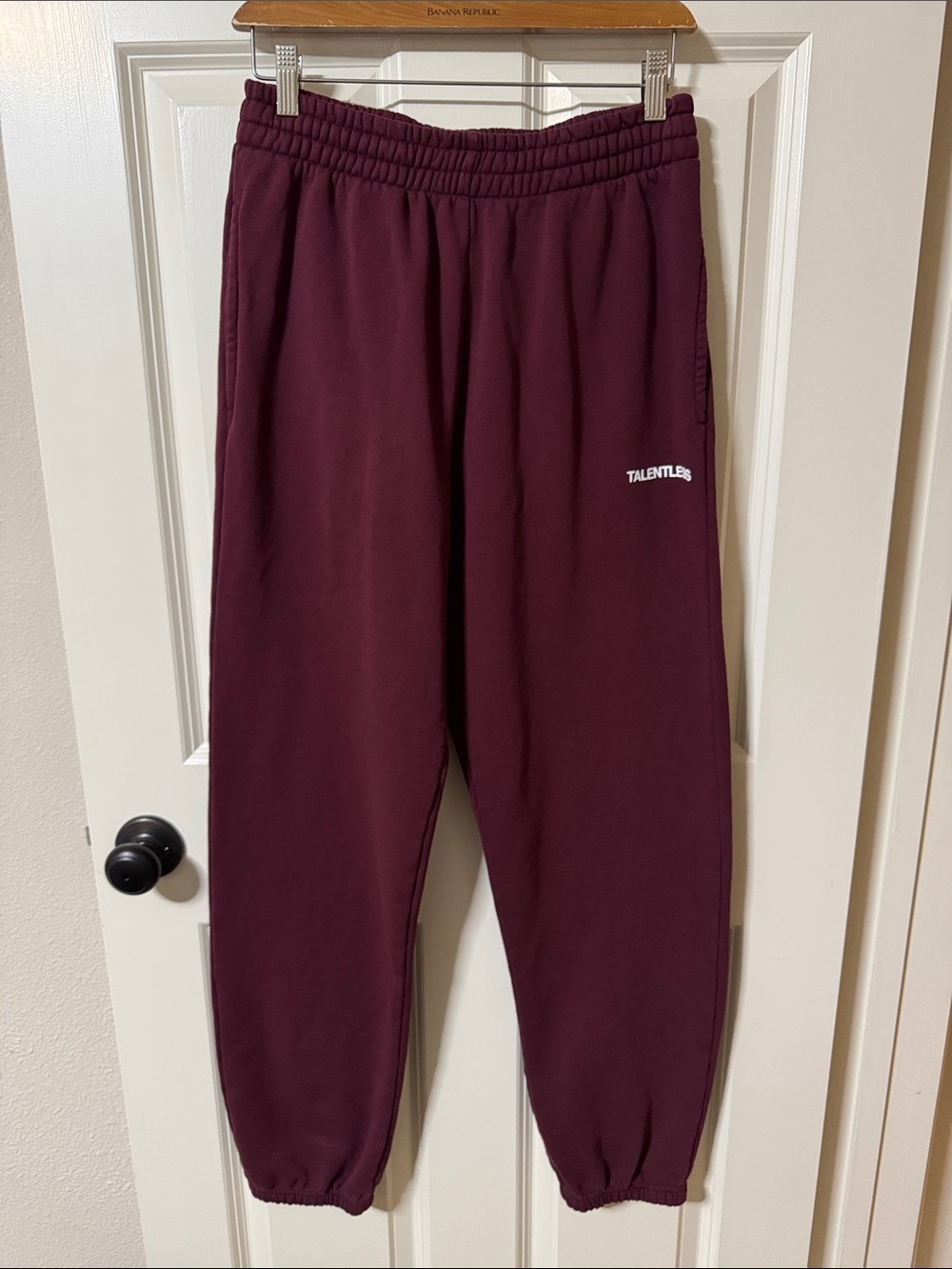 TALENTLESS Maroon Track Joggers